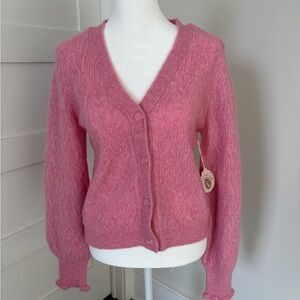 Spartina 449 Pink Button-Up Cardigan